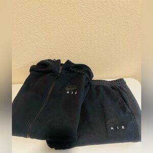 Nike Air Black and Gray Hoodie & Jogger Set XL